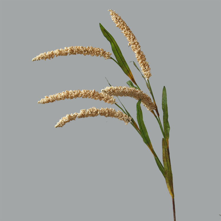 Realistic Long Grain Millet and Wheat Spike Flower - Perfect for Rustic Hotel, Farmhouse & Country Decor