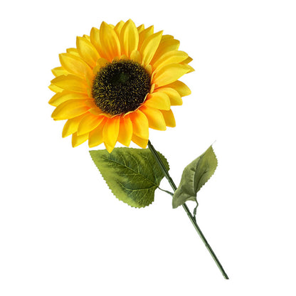 Versatile Sunflower Silk Flowers in Multiple Sizes - Elegant Single Stem Faux Floral Decor for Weddings and Home Decoration