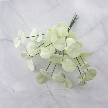 Lifelike PE Eucalyptus Leaves and Money Plant Faux Flowers - Trendy INS Style Home Décor - MW09919