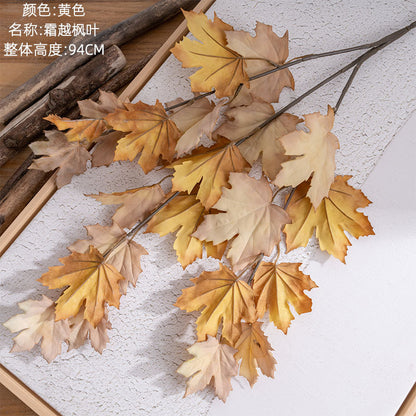 Artificial Single Stem Green Maple Leaf Flower - Perfect for Weddings and Home Décor - Durable & Realistic Faux Floral Arrangement CL12001