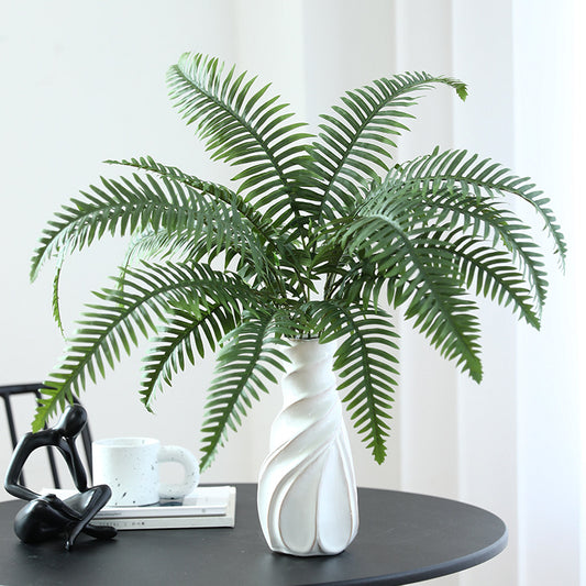 Realistic Green Fern Plant with Persian Leaf - Elegant Faux Greenery for Weddings, Nature-Inspired Decor, Outdoor Arrangements, and Lush Scenery