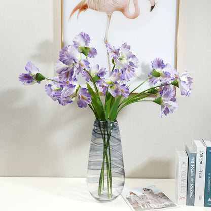 Luxurious Faux Iris Flower Arrangement for Weddings, Home Décor, and Photography Props – Stunning Table Centerpiece for Living Rooms