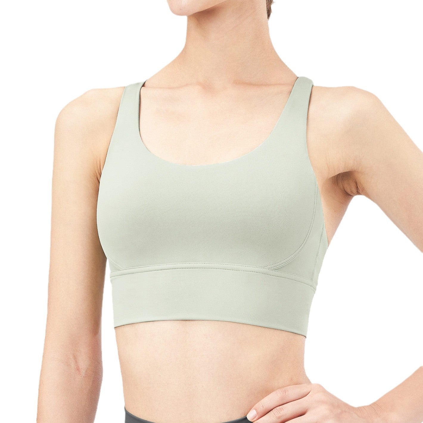 Fitness Sports Bra with Adjustable Straps Women's Padded Yogawear Tank Top for Comfort and Support