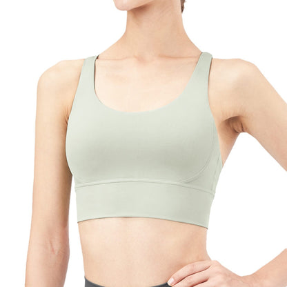 Fitness Sports Bra with Adjustable Straps Women's Padded Yogawear Tank Top for Comfort and Support