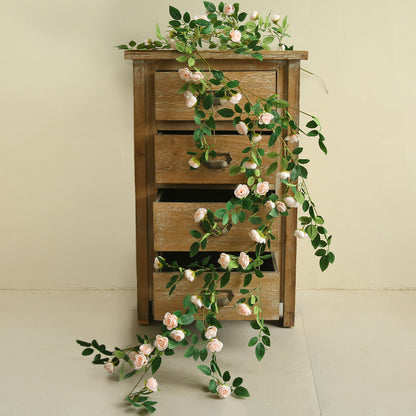 Lifelike Faux Floral Decorations - Beautiful Rose Vine Arrangements for Weddings and Home Décor, Perfect for Indoor Wall Hangings & Event Styling