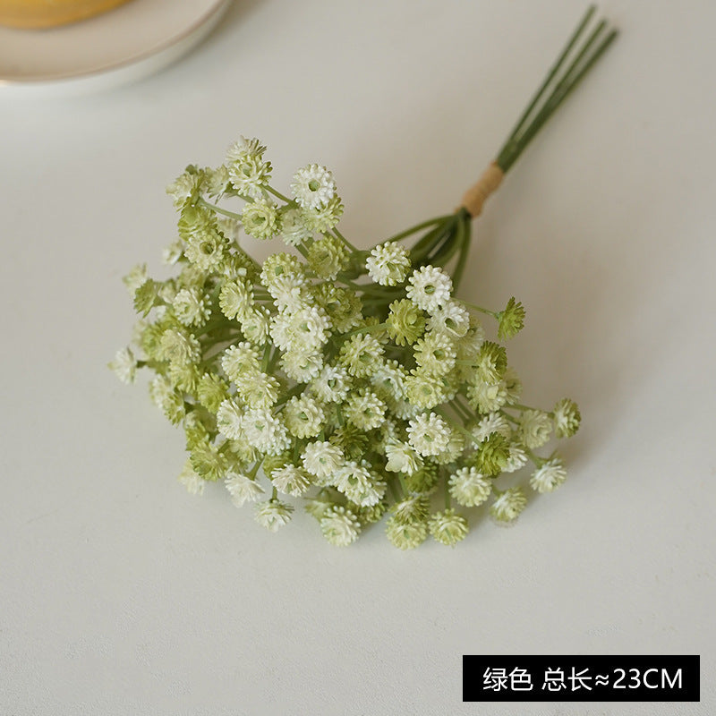 Realistic Baby's Breath Flower Bouquet for Weddings - Soft Touch Miniature Decoration with Fresh Aesthetic