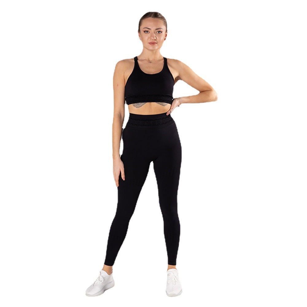 Seamless Yoga and Running Leggings Set for Women High Waist Butt Lifting Sports Bra and Legging Combo for Comfort and Style