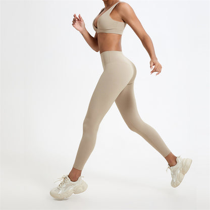 Yoga and Workout Set for Women High Waisted Butt Lifting Yoga Pants Back Supporting Sports Bra for Running Gym and Daily Fitness Activities