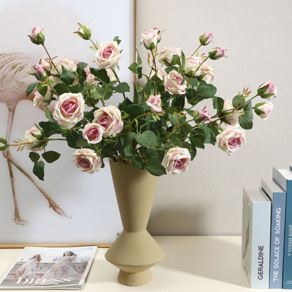 Stunning Six-Headed Diamond Rose Faux Flower Arrangement for Home and Hotel Décor – Ideal Centerpiece for Living Rooms and Window Display