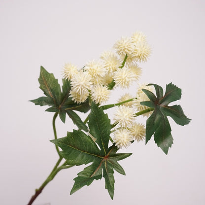 Stunning Nordic-Inspired Faux Flowers - Elegant Green & White Castor Bean and Celery Blossom Arrangements Perfect for Wedding Decor and Home Aesthetics