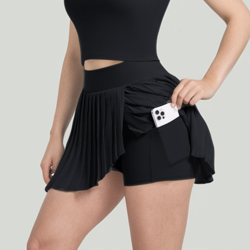 Women's Pleated Tennis Skirt Versatile Outdoor Leisure Skirt for Running Fitness and Yoga Quick Dry Non See Through and Comfortable