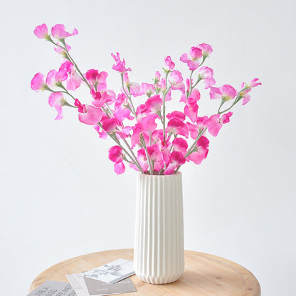 Realistic Pea Blossom Faux Flowers - Scandinavian Style Home Décor Bouquet for Living Room, Wedding Decorations, and Photography Floral Arrangements