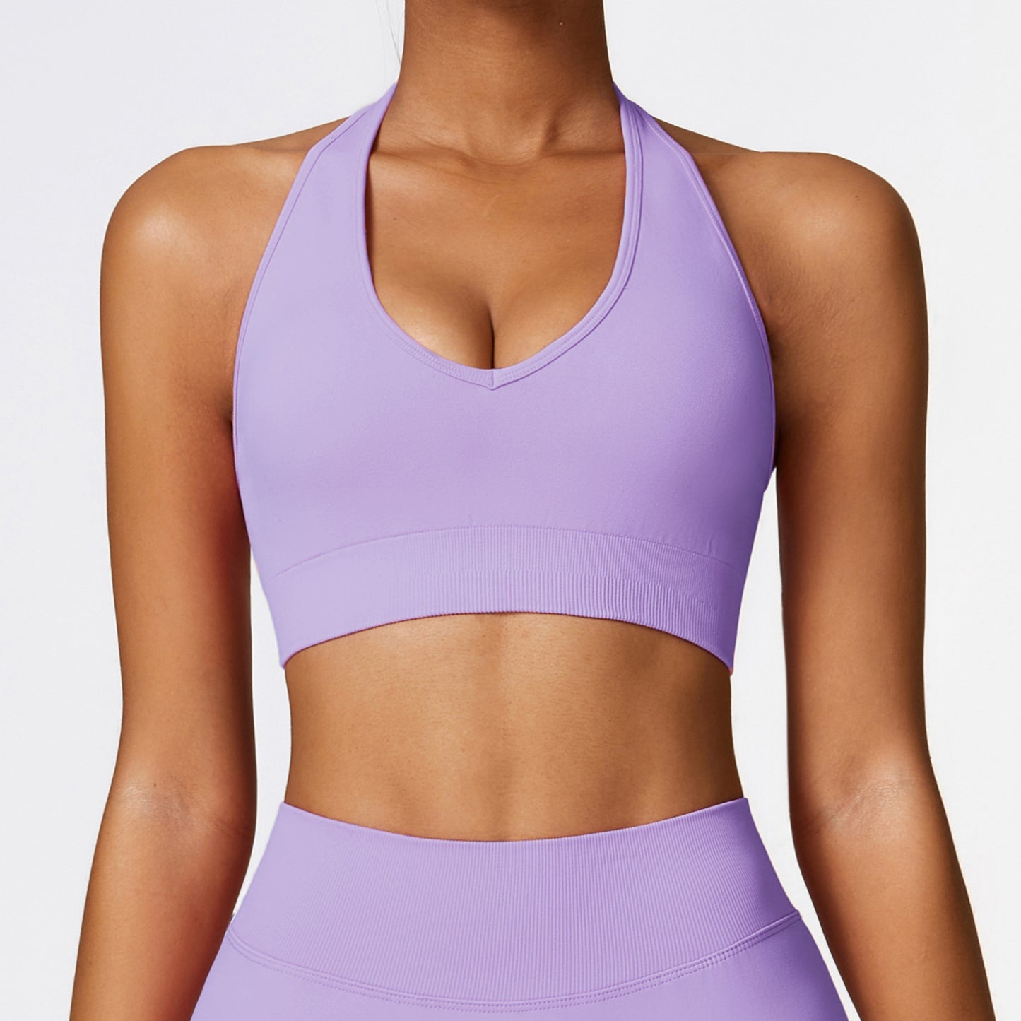 Seamless High Performance Yoga Sports Bra with Racerback Design for Active Support for Running Workouts and High Intensity Training Model 7318