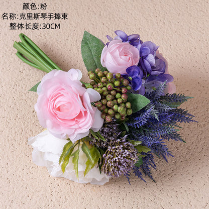 Stunning Artificial Lotus Bridal Bouquet – Perfect for Home Décor and Wedding Celebrations – Elegant Silk Flower Arrangements for Aisle Markers and Floral Walls – Model DY1-2320