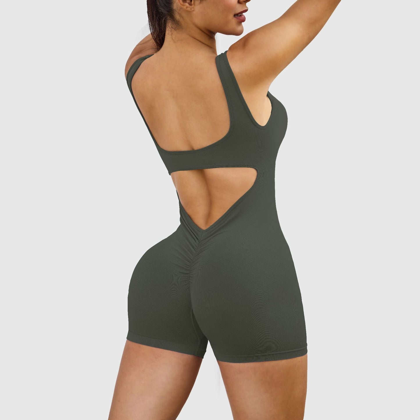 Seamless Knit Yoga Shorts with High Waist Design Glute Boosting Scrunch Butt Lift for Comfort and Style