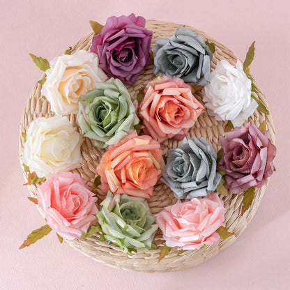 INS Stylish Curled Edge Rose Flower Box - Stunning Faux Floral Home Decor for Weddings and Special Celebrations, MW07301