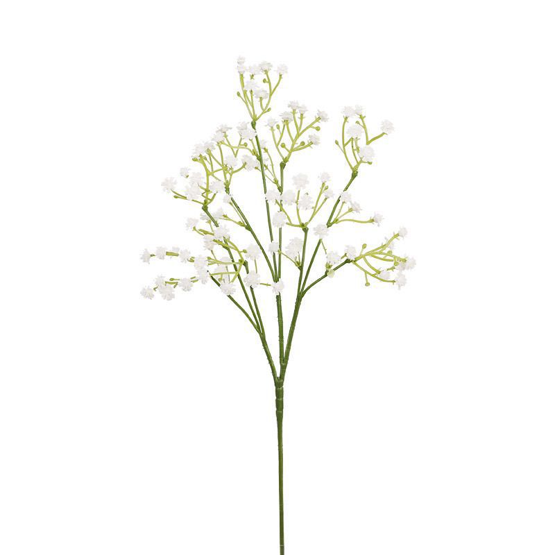 Realistic Baby's Breath 3-Prong PU Soft Rubber Single-Stem Artificial Flower Bouquet for Wedding Celebrations and Photography