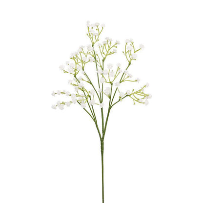 Realistic Baby's Breath 3-Prong PU Soft Rubber Single-Stem Artificial Flower Bouquet for Wedding Celebrations and Photography