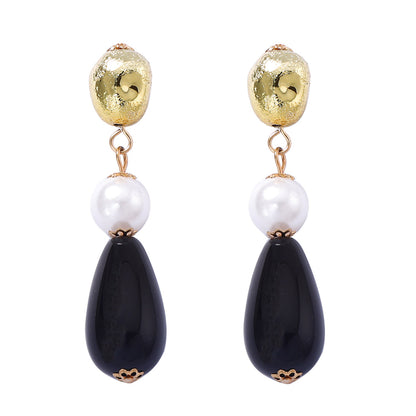 Chic Vintage-Inspired Irregular Geometric Resin Dangle Earrings for Women – Trendy, Unique, and Fashionable Statement Jewelry