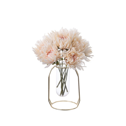 Stunning Artificial Chrysanthemum Bouquet - Elegant Home Decor & Wedding Floral Arrangement with Realistic Roses - Perfect for Celebrations & Event Styling (Model INSPJ1027)