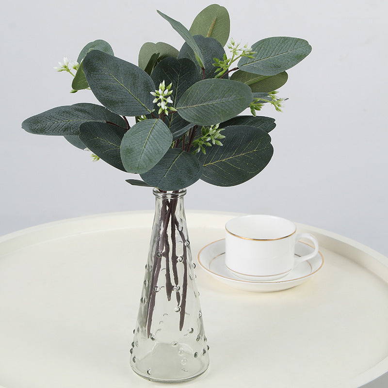 Realistic Eucalyptus Leaf Artificial Flower Bouquet – Perfect for Wedding Decorations, Home Decor, and Floral Arrangements