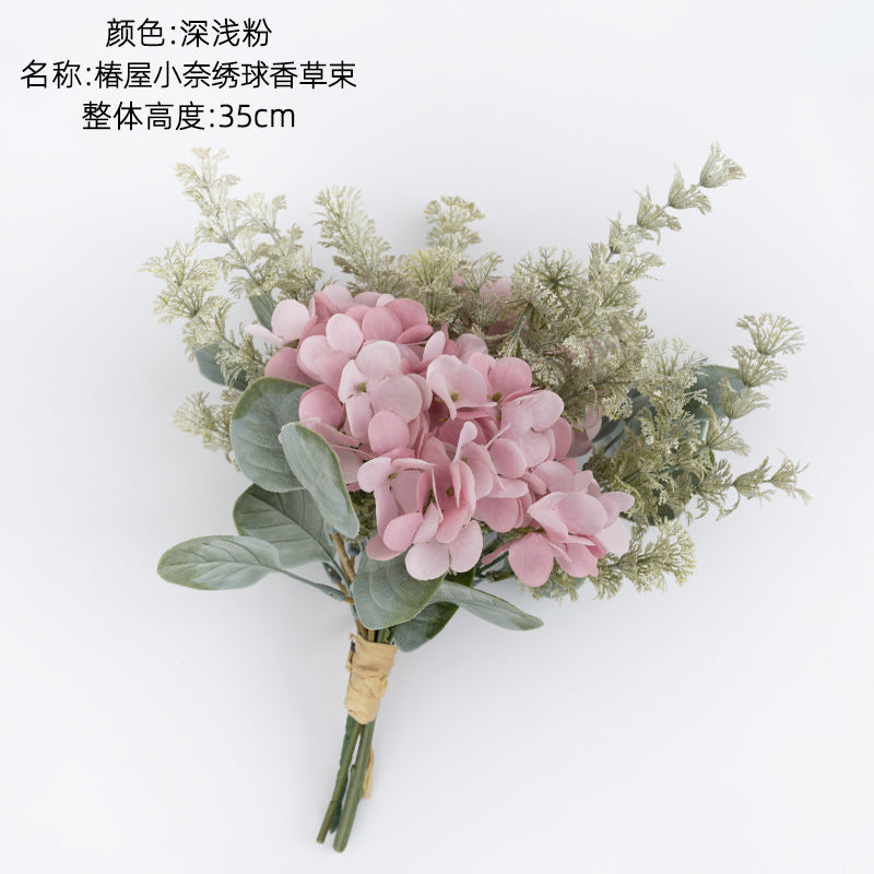 Stunning Artificial Hydrangea Bouquet for Weddings - Elegant Wall Décor and Beautiful Bridal Handheld Floral Arrangement - CF01033