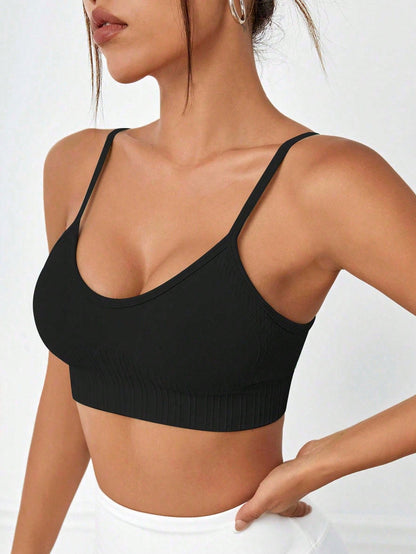 Seamless Strappy Yoga Sports Bra High Intensity Shockproof Outdoor Activewear with Support and Stretch for Maximum Comfort