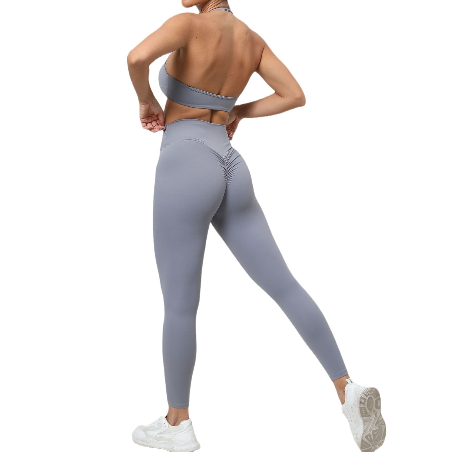 Quick Dry Yoga Set for Women Comfortable Activewear for Running and Fitness with Beautiful Back Design