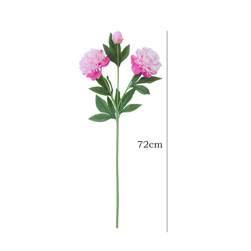 High-Quality Artificial Peony Flower Arrangement - Realistic Faux Lotus and Peony Floral Decor for Home Interiors and Model Rooms