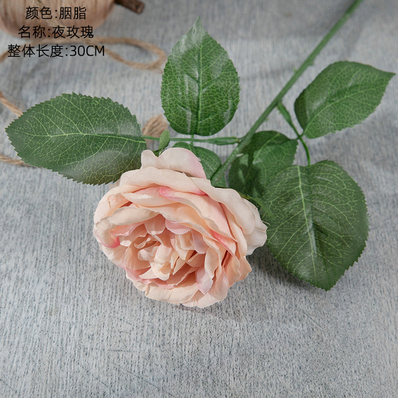 Elegant Artificial Night Rose - Luxurious Faux Floral Decoration for Home and Wedding Celebrations - Model GF15423