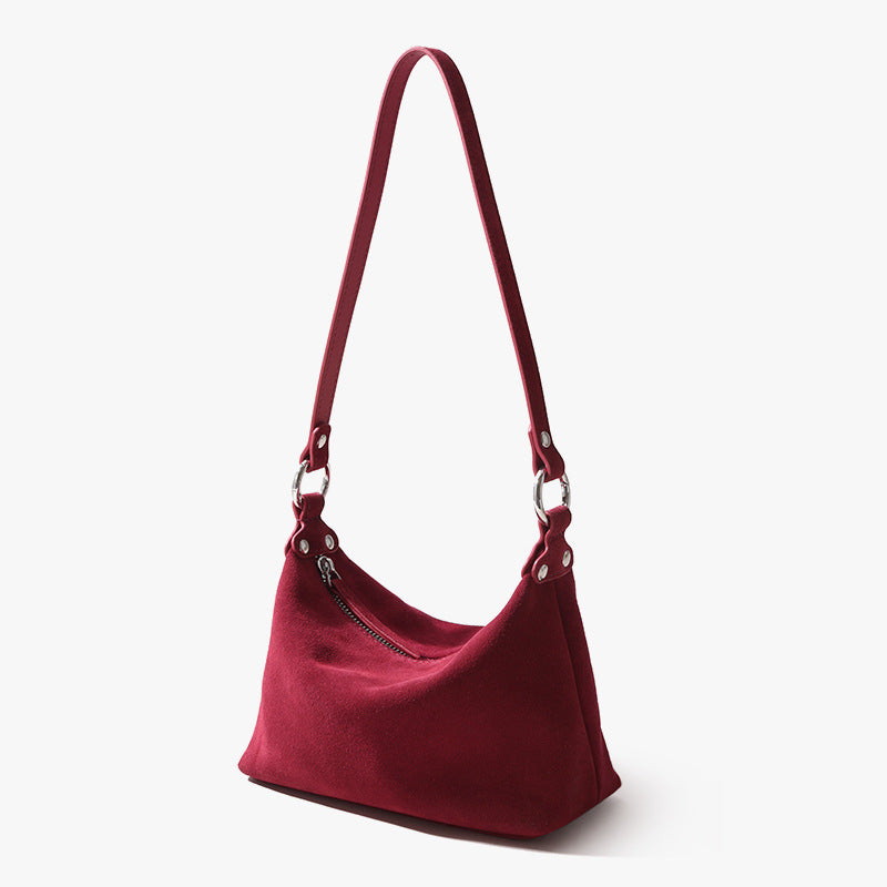 K s Luxurious High Gloss Leather Vintage Inspired Large Capacity Pillow Bag Commuter Tote for On the Go Style Real Leather Shoulder and Crossbody Design