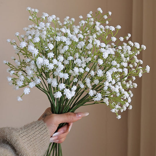 Elegant Yanzhu Faux Single Branch 3-Prong Gypsophila Wedding Artificial Flower – Stunning Stargazer Décor for Stage and Events