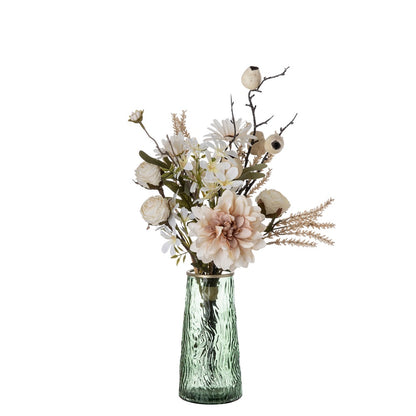 Stunning Jiangsen Dahlia Artificial Flower Bouquet - Realistic Home Decor, Perfect for Weddings and Special Occasions, Beautiful Rose Wall Decorations, CF01209