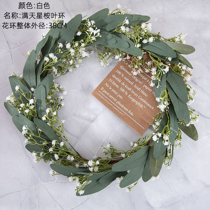 Stunning Starry Eucalyptus Leaf Artificial Flower Bouquet - Perfect for Home Decor, Weddings, & Wall Hangings - CF01130