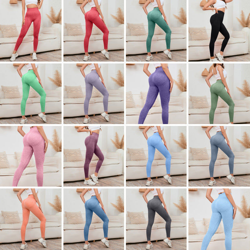 15 Color High Waisted Seamless Peach Butt Lifting Yoga Leggings for Women for Gym and Fitness Training