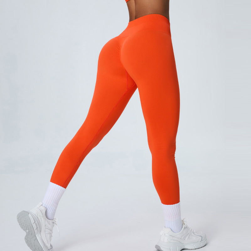 High Waisted Peach Lift Workout Leggings for Women Seamless Running and Yoga Pants for Tummy Control Comfort and Style