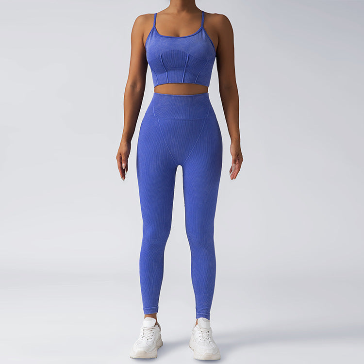 Seamless European High Waist Yoga Set with Peach Butt Scrunch Breathable Washable Fabric and Sports Bra for Comfort and Flexibility in Every Workout