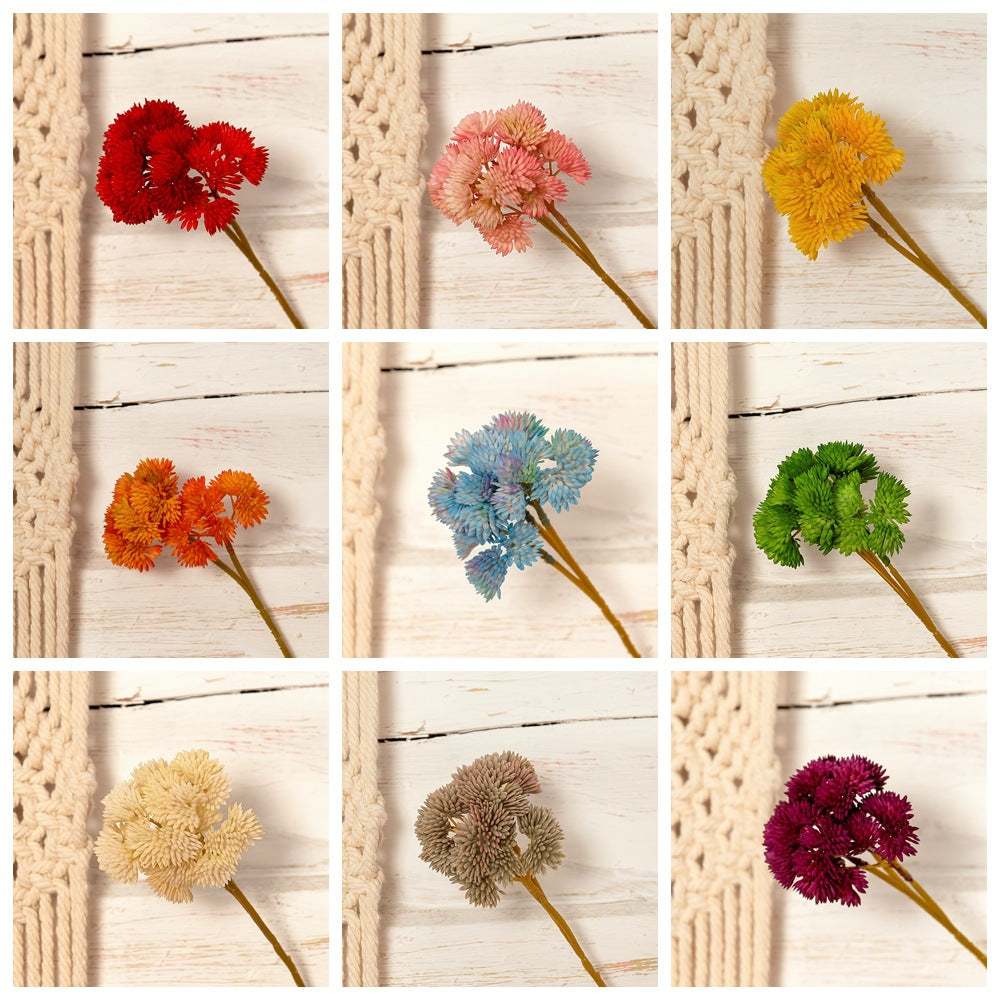 Realistic Soft Silicone Budding Fruit Hydrangea Fake Flowers - Lifelike Touch and Succulent Aesthetic for Boho Home Decor - Model MW17661