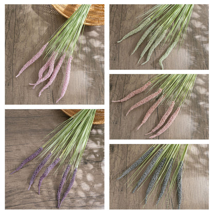 INS-Style Artificial Flower Decoration – Realistic Onion Grass and Wheat Spike Wedding Faux Flora – Perfect for Home Decor and Event Styling (MW09921)