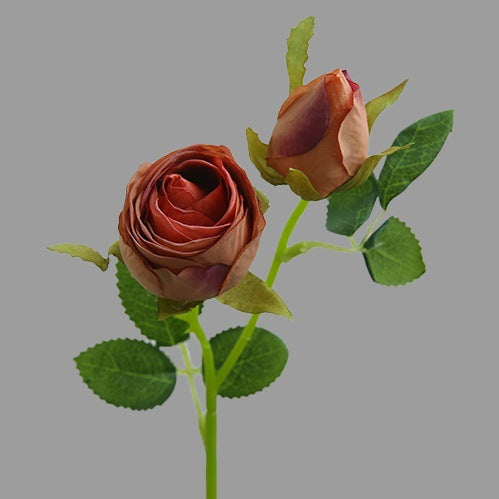 Realistic Double-Sided Edged Rose – Luxurious Silk Flower for Living Room Decor, Wedding Props, Tea Flower Arrangements, and Photography Backdrops