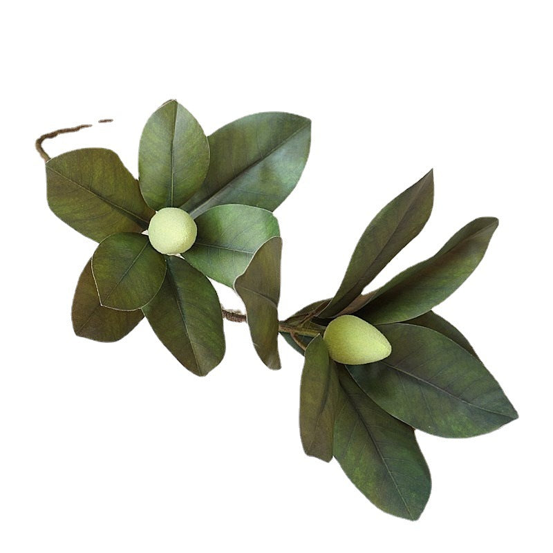 Stunning 2-Headed Hangzhou Magnolia Leaf Artificial Flowers – Perfect for Home Décor, Wedding Celebrations, and Photography Props | Lifelike Faux Plants for All Occasions