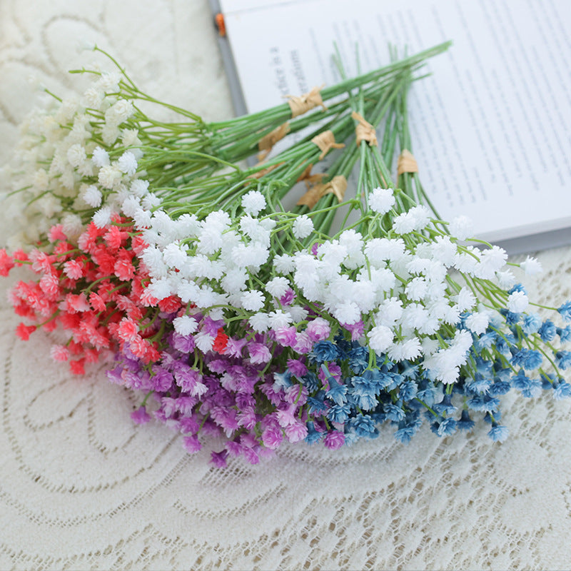 Stunning Mini Starry Sky Bouquet - Perfect for Wedding Photography, Bridal Decorations, and Elegant Table Centerpieces - Set of Realistic Plastic Flowers