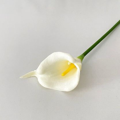 Mini PU Calla Lily Faux Flowers - Perfect for Wedding Bouquets, Home Decor, and Photography Props - Durable, Realistic Design for Lasting Beauty