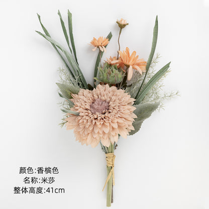 Misha Home Decorative Faux Flower Arrangement - Elegant Roses for Weddings, Stunning Handheld Bouquets & Exquisite Wall Decor - Artificial Floral Design CF01042