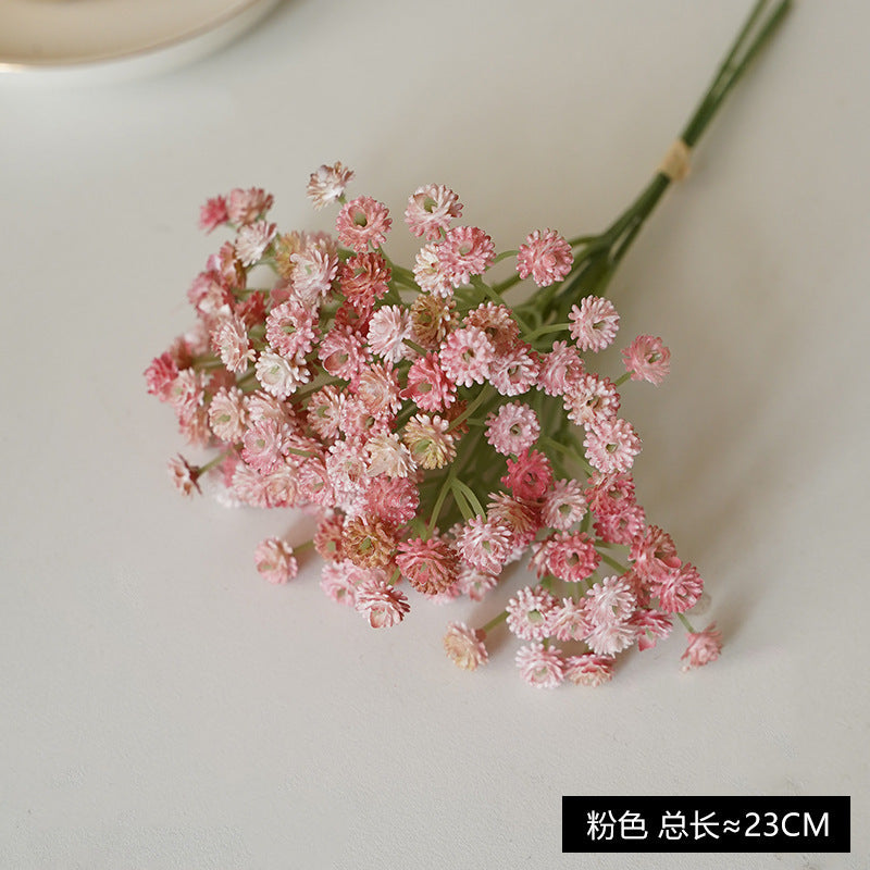 Realistic Baby's Breath Flower Bouquet for Weddings - Soft Touch Miniature Decoration with Fresh Aesthetic