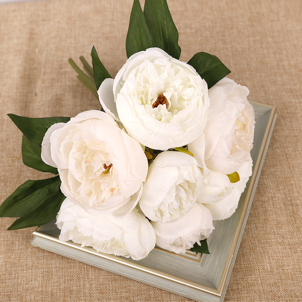 Realistic Luoyang Peony Artificial Flower Bouquet - Beautiful Faux Peonies for Home Decor, Wedding Celebrations, and Photography Props