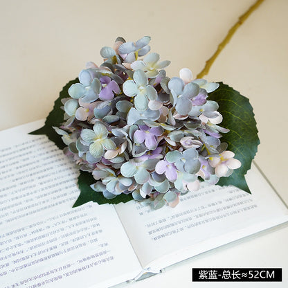 Realistic Hydrangea Floral Arrangement - Elegant European-Inspired 11-Branch Faux Flower Bouquet for Wedding Decorations