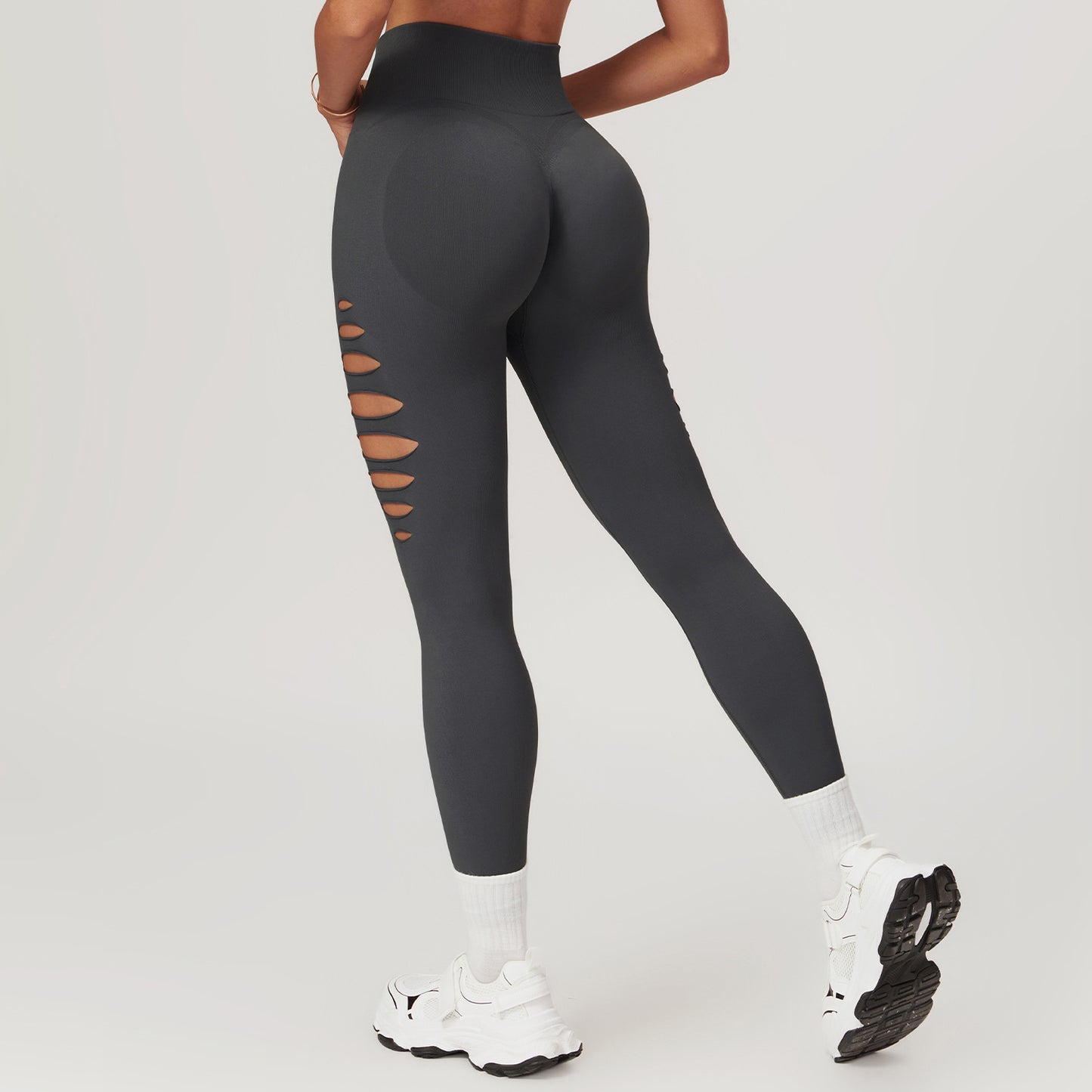 Seamless High Waisted Peach Butt Yoga Pants Women's Fitness Leggings for Running and Activewear Style 7711