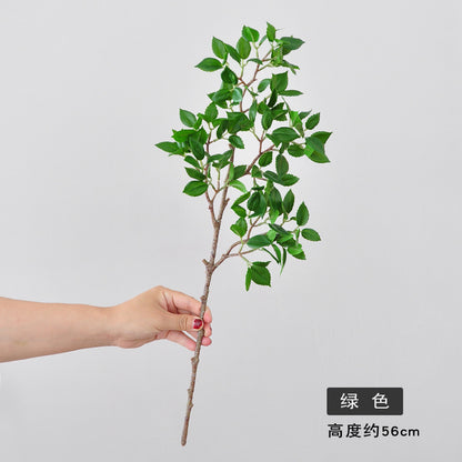 Realistic Cherry Blossom Leaf Branch Artificial Plant – Perfect for Garden Landscaping, Milan Leaf Accent Wall Décor, and Nature-Inspired Home Decor