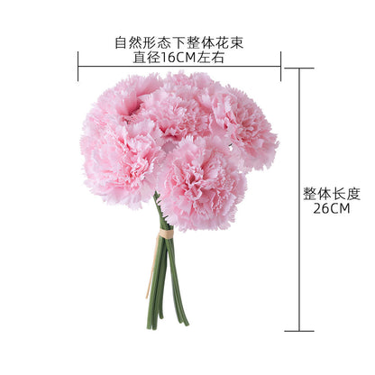 Stunning Mother’s Day Carnation Bouquet - Realistic Artificial Flowers for Home Decor, Weddings, and Special Events | DY1-402 Elegant Handheld Floral Arrangement